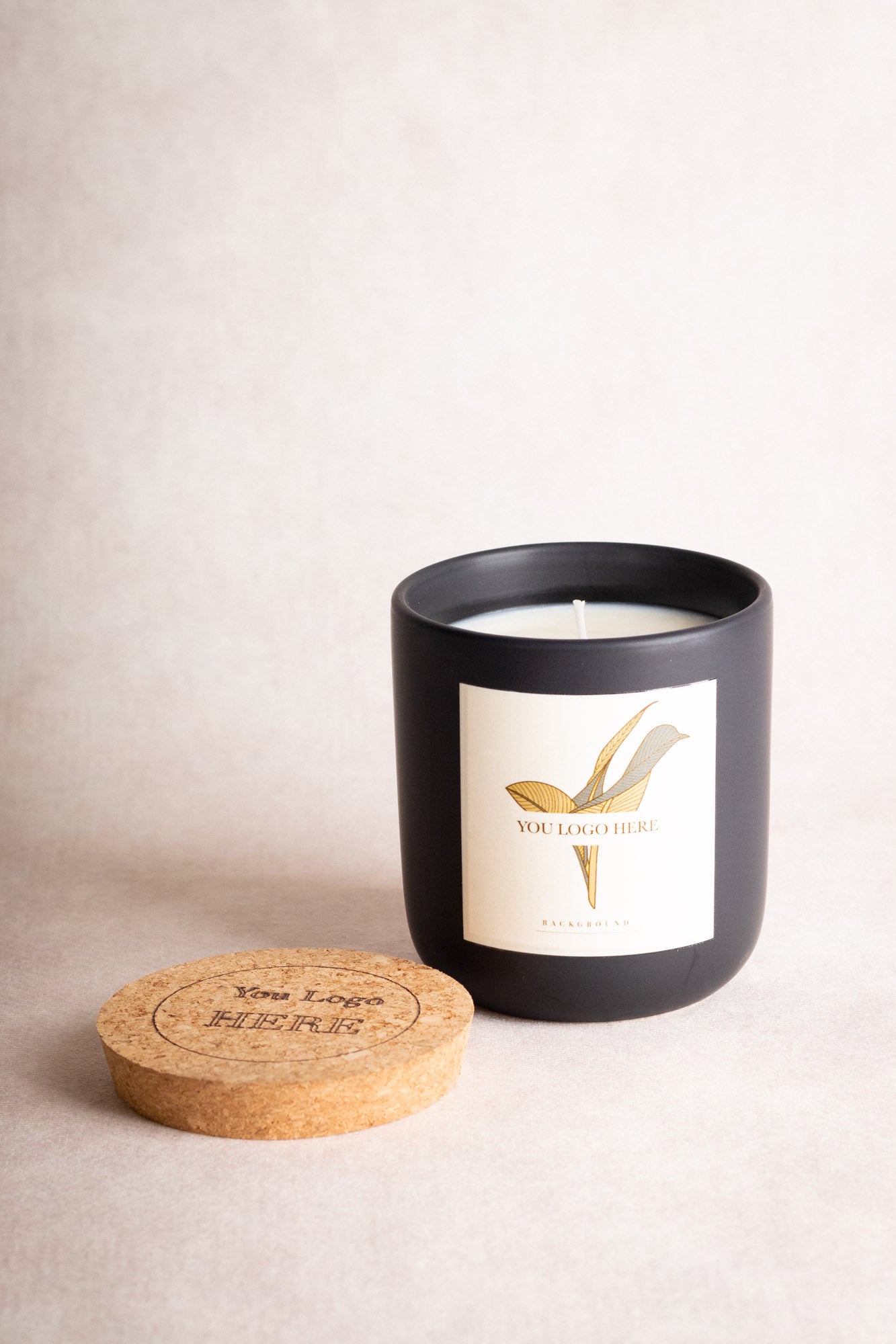 Estate Elegance: Dark Gray Ceramic Candle - A Premier Gift from Real Estate Agents