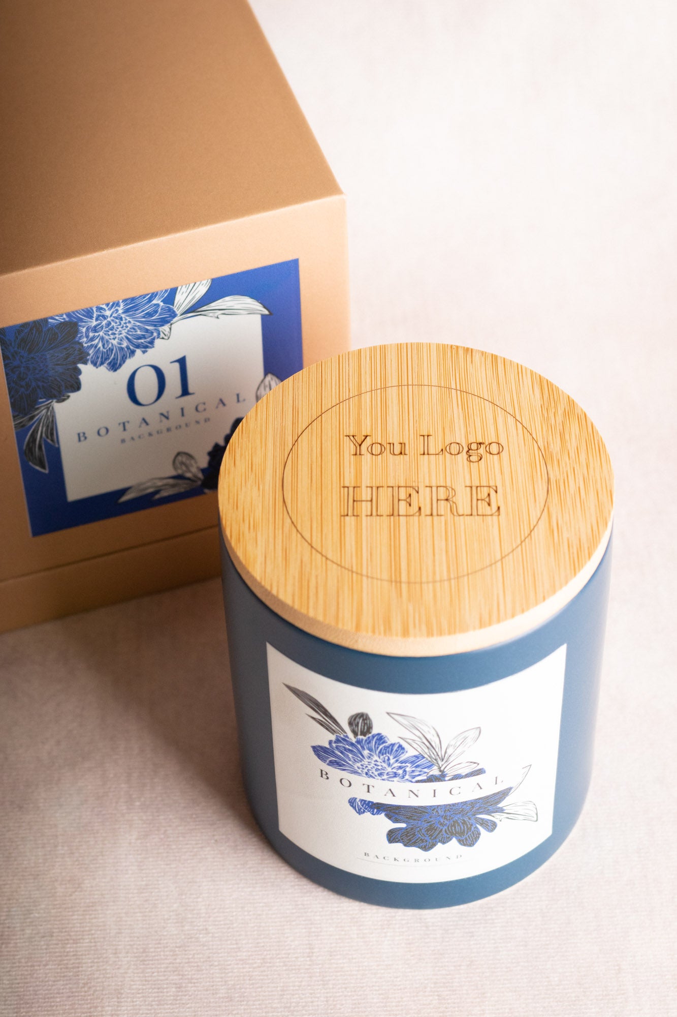 Denim Blue Serenity: White Label Candles Wholesale